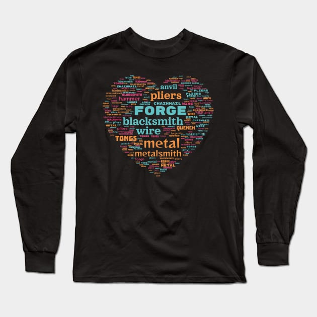 Blacksmith Metalsmith Forge Long Sleeve T-Shirt by Nice Surprise